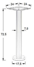 STEMA Základňa pripevnená k zemi SH-3018-2/B čierna - &#8709 17,5 cm