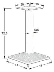 STEMA Podstavec stola - liatina SH-5014-1/60/B - 41x41 cm