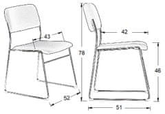 STEMA Stolová stolička CN-62/CH BLACK