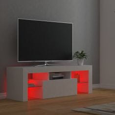 Vidaxl TV skrinka s LED svetlami biela 120x35x40 cm