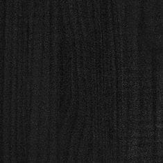 Vidaxl Vysoký regál čierny 40x30x210 cm masívna borovica