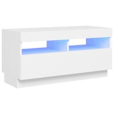 Vidaxl TV skrinka s LED svetlami biela 80x35x40 cm