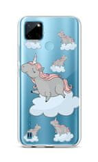 TopQ Kryt Realme C21Y silikón Grey Unicorns 69936