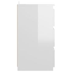 Petromila vidaXL Nočné stolíky 2 ks, lesklé biele 40x35x62,5cm, kompozitné drevo