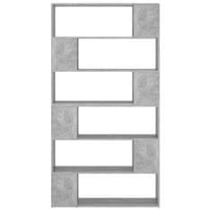 Petromila vidaXL Knižnica/deliaca stena, betónovo sivá 100x24x188 cm