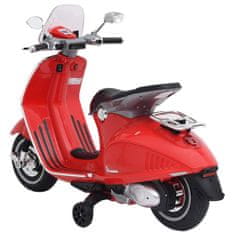 Vidaxl Detská elektrická motorka Vespa GTS300, červená