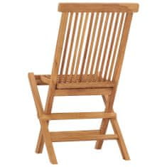 Petromila vidaXL Skladacie záhradné stoličky z tíkového dreva, 8 ks