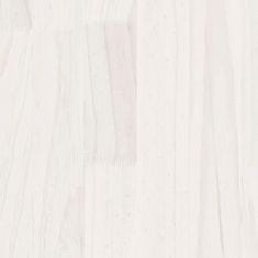 Vidaxl Bočná skrinka biela 60x36x65 cm masívna borovica