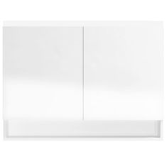 Vidaxl Kúpeľňová zrkadlová skrinka 80x15x60 cm MDF lesklá biela