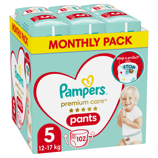 Pampers Premium Care Plienkové Nohavičky Veľ. 5 (102 Kusov)