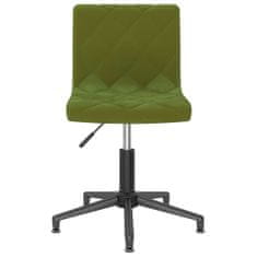 Vidaxl Otočné stoličky, 2 ks, svetlozelená, zamat