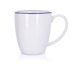 DUKA Krog Hrnček 400 Ml Biely Tmavomodrý Porcelán