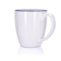 DUKA Krog Hrnček 400 Ml Biely Tmavomodrý Porcelán