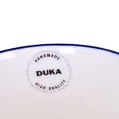 DUKA Krog Hrnček 400 Ml Biely Tmavomodrý Porcelán