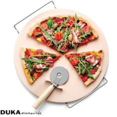 DUKA Pizza Stone 33 Cm Kameň Na Pizzu S Krájačom