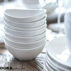 DUKA Time Jedálenská Súprava 18 Kusov Biely Porcelán