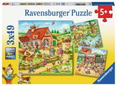 Ravensburger Puzzle Prázdniny na vidieku 3x49 dielikov