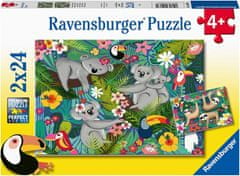 Ravensburger Puzzle Koaly a leňochody 2x24 dielikov