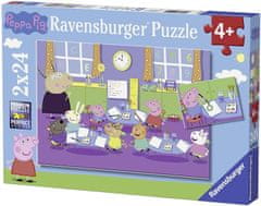 Ravensburger Puzzle Prasiatko Peppa v škole 2x24 dielikov