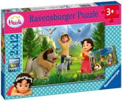 Ravensburger Puzzle Heidi: Spoločný čas na horách 2x12 dielikov