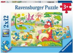 Ravensburger Puzzle Obľúbení dinosaury 2x12 dielikov