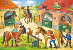 Ravensburger Puzzle Prázdniny na statku s koňmi 2x12 dielikov