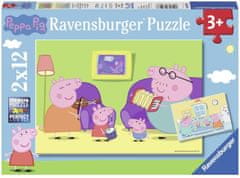Ravensburger Puzzle Prasiatko Peppa: Doma 2x12 dielikov