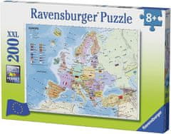 Ravensburger Puzzle Mapa Európy XXL (francúzsky) 200 dielikov