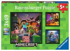 Ravensburger Puzzle Minecraft Biomes 3x49 dielikov