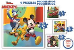 EDUCA Puzzle Mickey a priatelia 4v1 (12,16,20,25 dielikov)