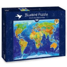 Blue Bird Puzzle Geopolitická mapa sveta 1000 dielikov