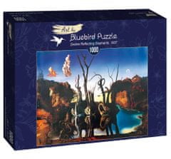 Blue Bird Puzzle Labute odrážajúce sa vo vode ako slony 1000 dielikov