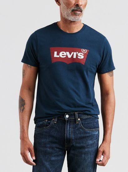 Levis Tmavomodré pánske tričko s potlačou Levi's