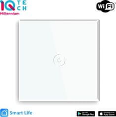 iQtech SmartLife chytrý vypínač 1x NoN, WiFI (IQTJ019), biela