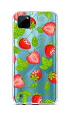 TopQ Kryt Realme C21Y silikón Strawberries 69962