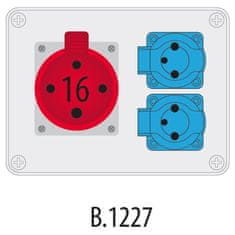 Solex Rozvodnica R-BOX 190 1x16A/4, 2x250V B.1227