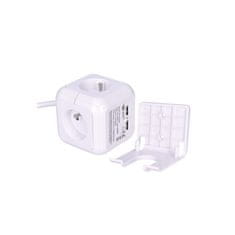 Solight Predlžovací kábel 2m/4z+2xUSB PP145USB PK24USB