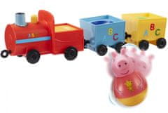 TM Toys PEPPA Pig WEEBLES - Roly Poly figúrky a vláčik