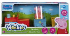 TM Toys PEPPA Pig WEEBLES - Roly Poly figúrky a vláčik