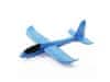 Polystyrénové hádzacie lietadlo dolet až 40 m - farba modrá