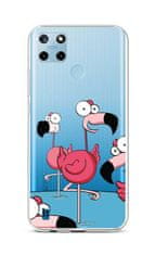 TopQ Kryt Realme C25Y silikón Cartoon Flamingos 70610