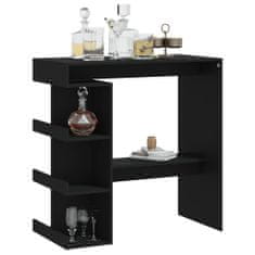 Petromila vidaXL Barový stôl+regál, čierny 100x50x101,5 cm, kompozitné drevo