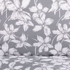 Homla Bavlnená súprava posteľnej bielizne RIVERSIA sivý kvet 160x200 cm