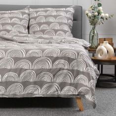 Homla Súprava posteľnej bielizne ATTU v polkruhu sivá 200x220 cm