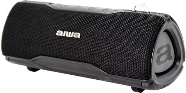 štýlový prenosný reproduktor aiwa bst-500 bluetooth aux in vstup vodeodolný ip67 handsfree funkcia mikrofón pútko batérie 2000 mah výdrž 8 h na nabitie