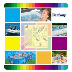 Bestway Súprava Bestway 62091, na opravu bazénov a nafukovačiek, 10 ks, 65x65 mm