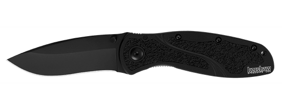 Kershaw 1670BLK BLUR BLACK vreckový nôž 8,6 cm, celočierna, hliník