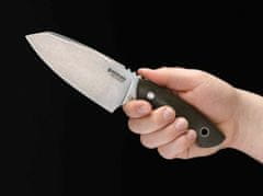 Böker Manufaktur 120489 Field Butcher vonkajší nôž 13,6 cm, čierna, Micarta, kožené puzdro