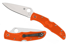 Spyderco C10FPOR Endura 4 Flat Ground vreckový nôž 9,5 cm, oranžová, FRN