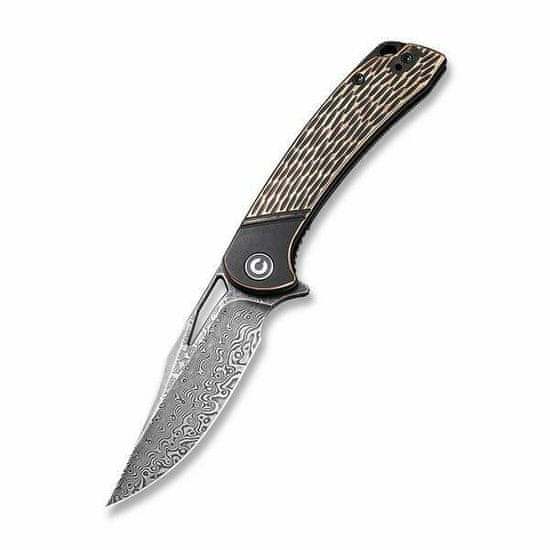 Civilight C2005DS-2 Dogma Damascus Copper Black vreckový nôž 8,8 cm, čierna, damašek, meď,